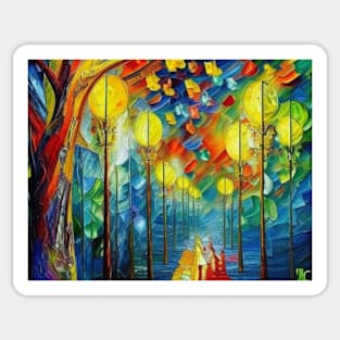 Fairytale Folk Art Festival of Lights Sticker